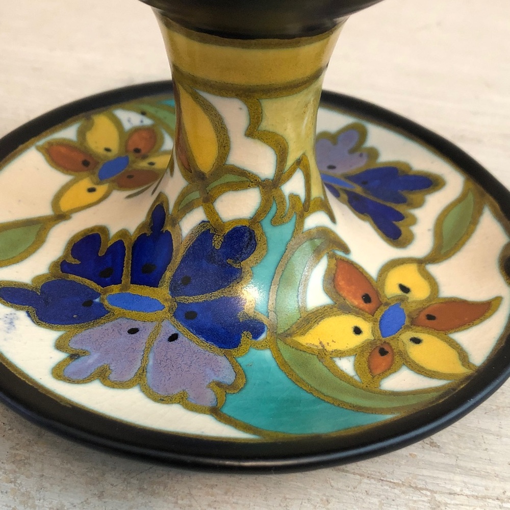 Vintage Gouda Holland Plaziud Ceramic Candle Holder, Handmade - Picture 2 of 7